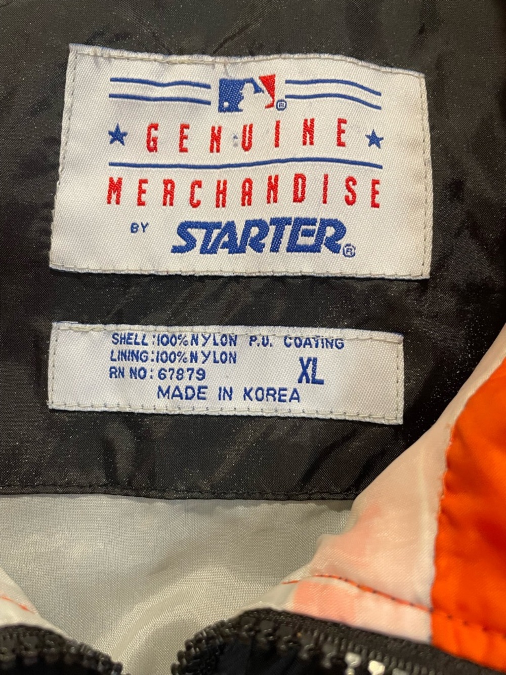 STARTER San Francisco Giants Black & Orange Windbreaker Jacket - Picture 3 of 7